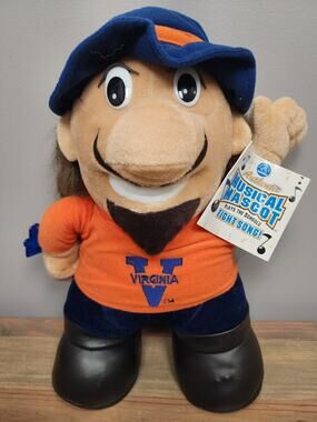 Vintage VIRGINIA CAVALIERS Plush MUSICAL MASCOT Plays FIGHT SONG NEW NOS